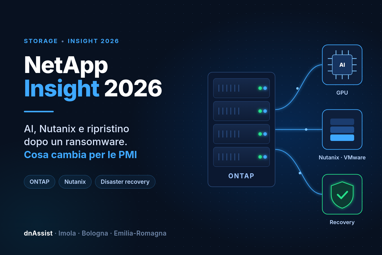 NetApp Insight 2026: storage ONTAP collegato a GPU, Nutanix e VMware e ripristino dopo un ransomware